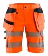 Blåkläder 7186 Dame High Vis Shorts med stretch materiale med firmalogo