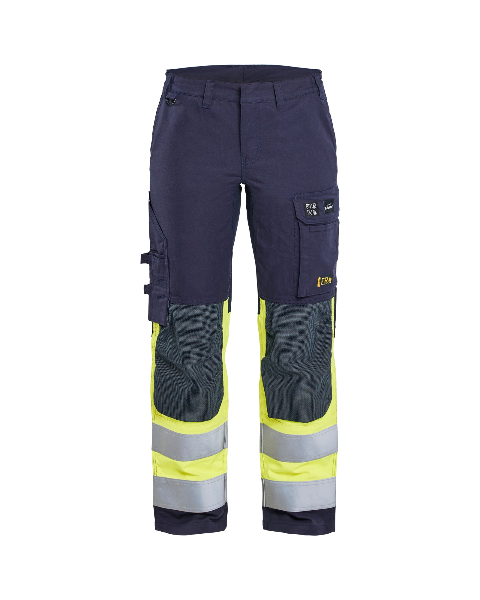 Blåkläder 7187 Dame Multinorm Buks med stretch Inherent, Marineblå/High Vis Gul
