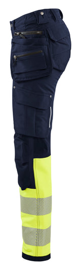 Blåkläder 7193 Dame High Vis Buks 4-vejs stretch produktfoto med tryk