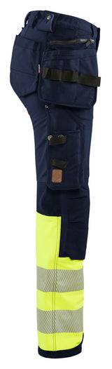 Blåkläder 7193 Dame High Vis Buks 4-vejs stretch produktbillede med tryk