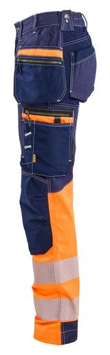 Blåkläder 7196 Dame High Vis Buks med Stretch produktbillede med tryk