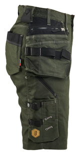 Blåkläder 7992 Dame Håndværker Shorts stretch X1900 detalje til broderi