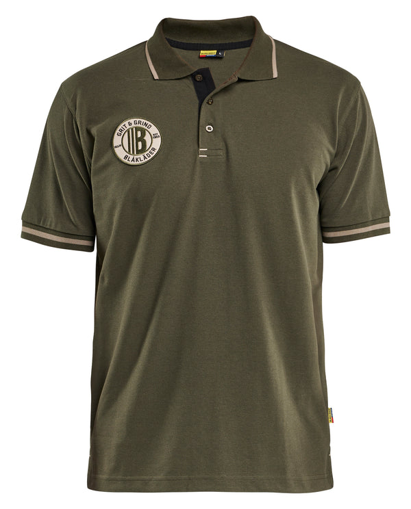 Blåkläder 9402 Poloshirt Grit and Grind med tryk eller logo – arbejdstøj og firmatøj