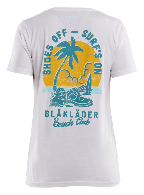 Blåkläder 9417 Dame T-Shirt Blåkläder Beach Club med tryk eller logo – arbejdstøj og firmatøj