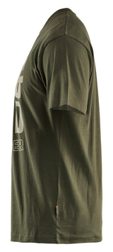 Blåkläder 9421 T-shirt Grit and Grind nærbillede med logo