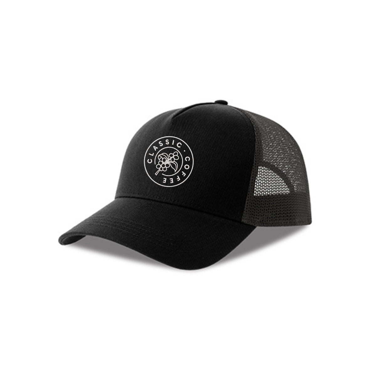 Classic Coffees Atlantis AT535 Canvas Cap, Sort/Grå m/broderi