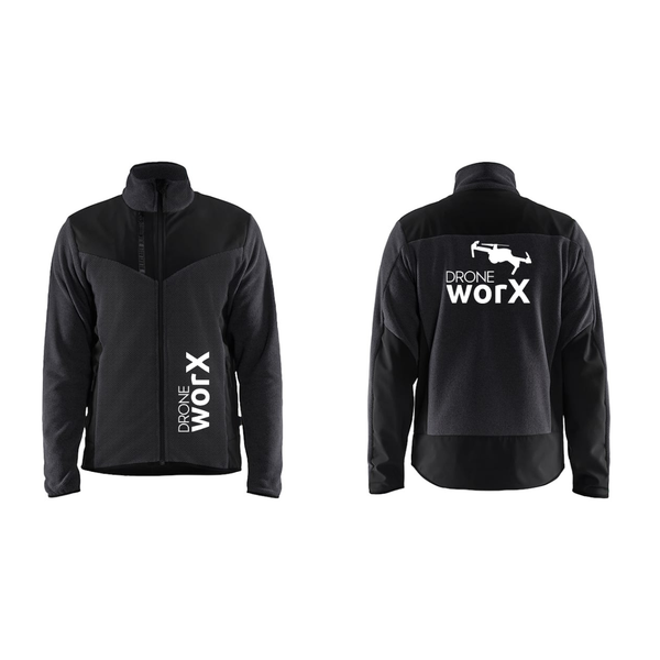 DroneWorX Blåkläder 5942 Strikket Jakke med Softshell m/Broderi