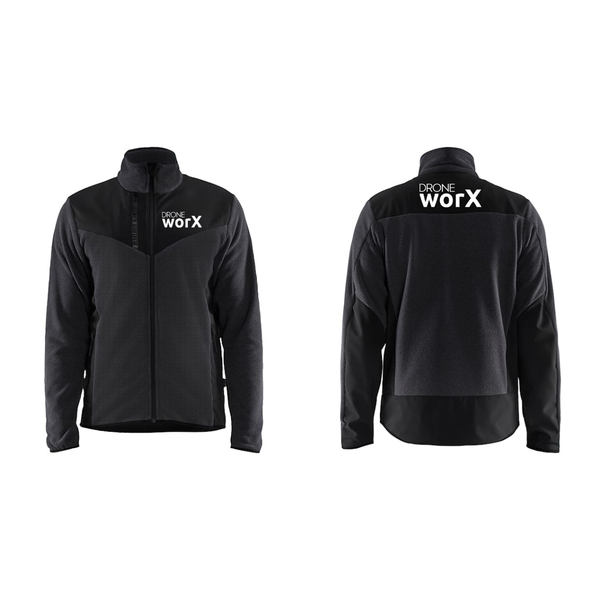 DroneWorX Blåkläder 5942 Strikket Jakke med Softshell m/tryk