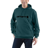 Carhartt 100074 Marquette Logo Sweatshirt nærbillede med logo