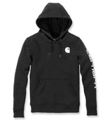 Carhartt 102791 Iconic Clarksburg Logo Sweatshirt Dame produktfoto med tryk