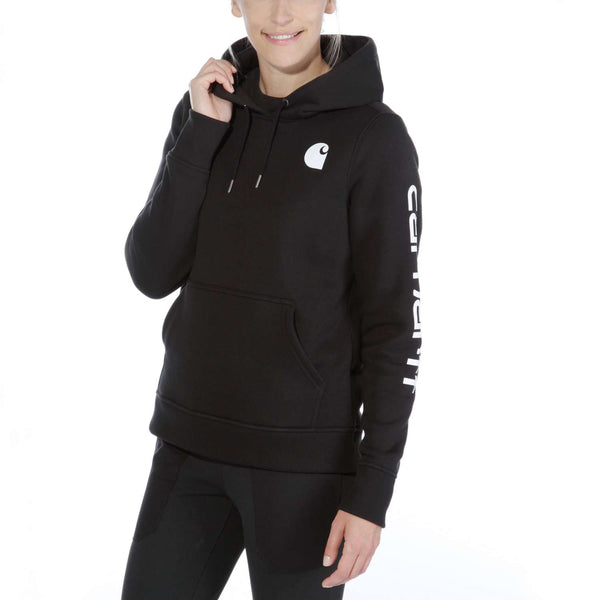 Carhartt 102791 Iconic Clarksburg Logo Sweatshirt Dame med tryk eller logo – arbejdstøj og firmatøj