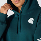 Carhartt 102791 Iconic Clarksburg Logo Sweatshirt Dame materiale med logo