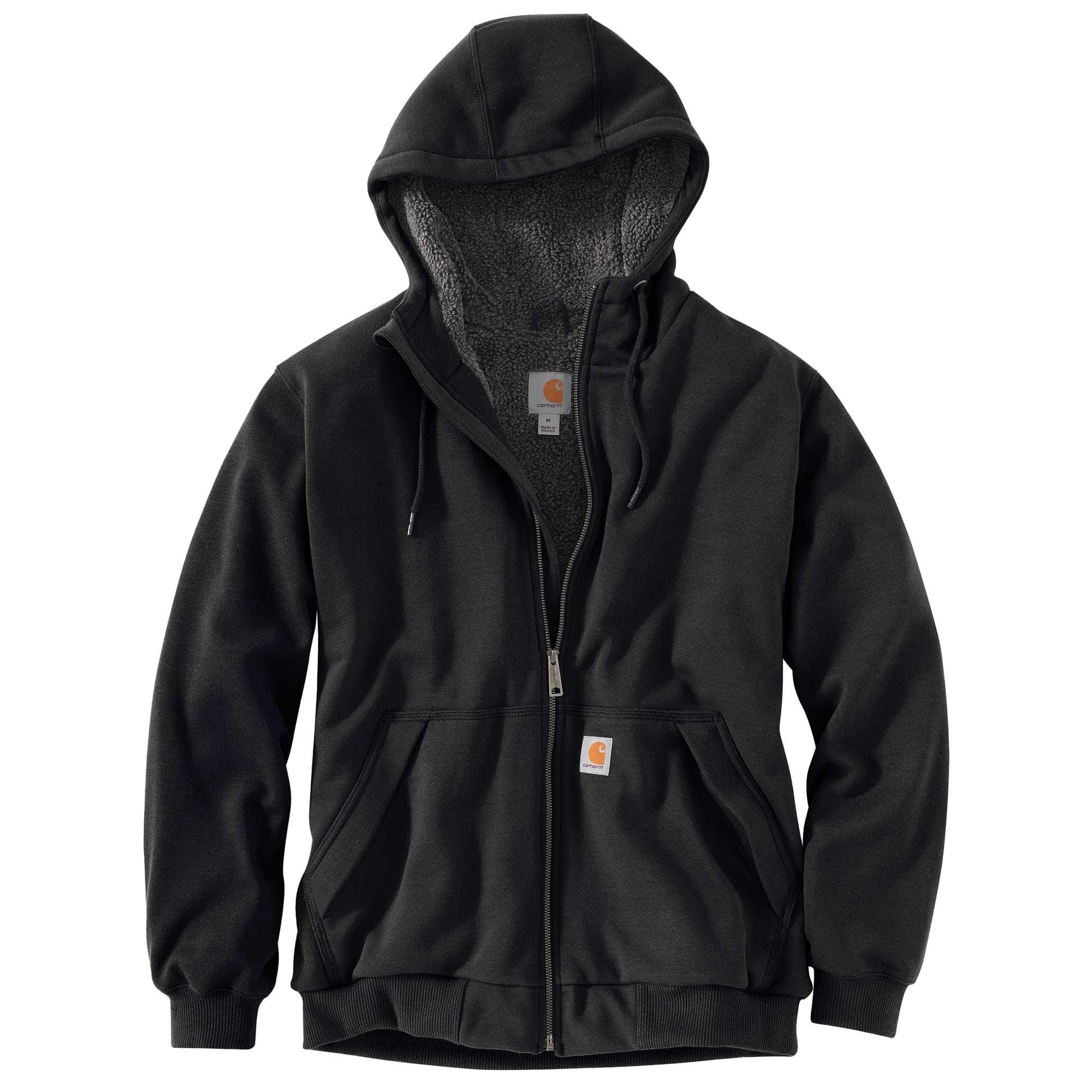 Carhartt 103308 Sherpa Lined Midweight Zip Sweatshirt produktbillede med logo