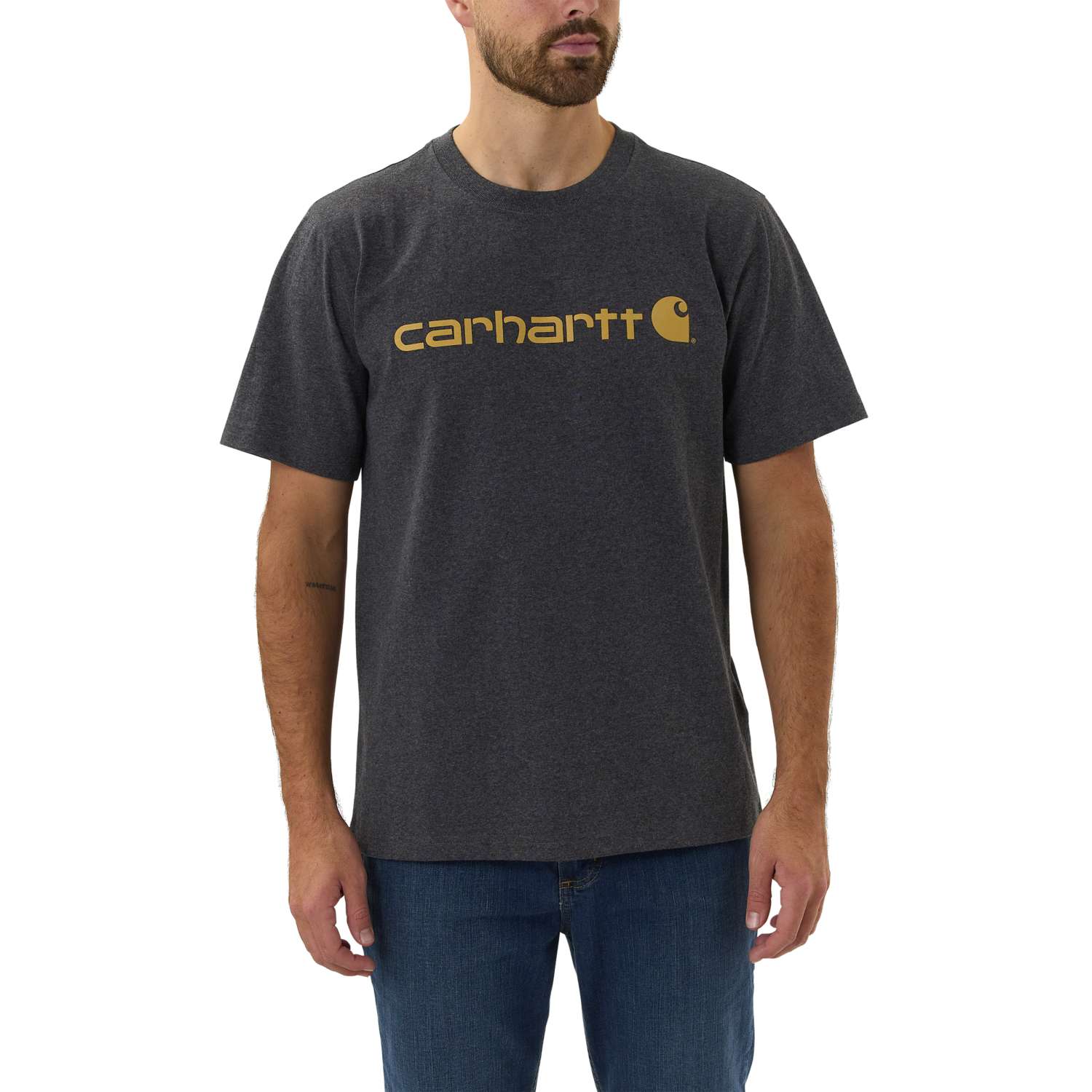 Carhartt 103361 Dearborn Relaxed Logo T-Shirt produktbillede med tryk