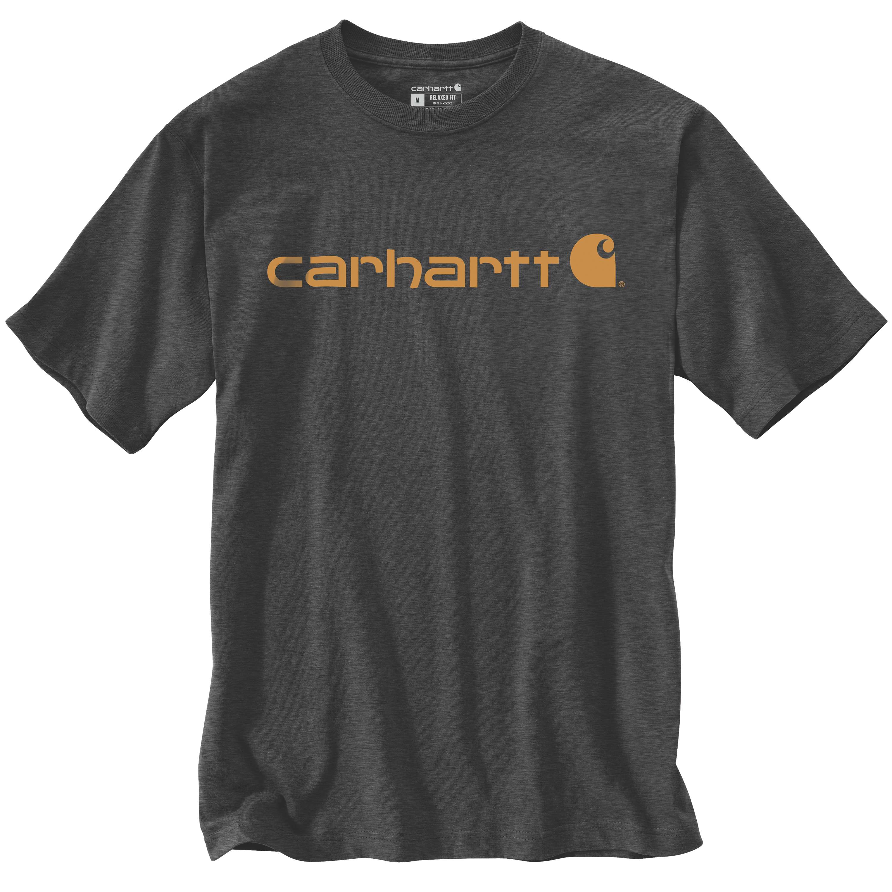 Carhartt 103361 Dearborn Relaxed Logo T-Shirt detalje med firmalogo