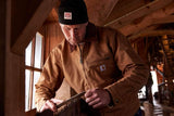 Carhartt 103828 Duck Detroit Jakke nærbillede med tryk