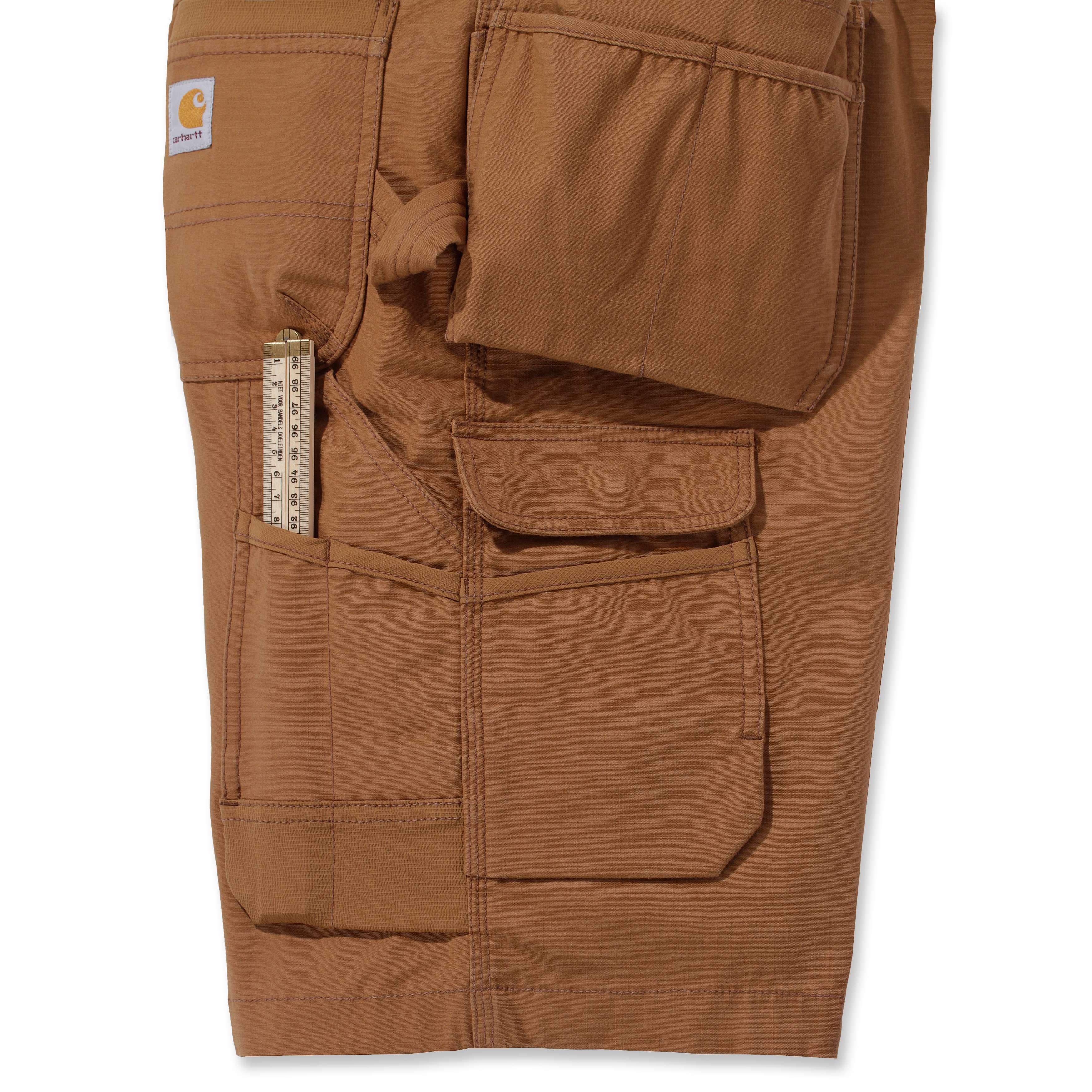 Carhartt 104201 Steel Multipocket Shorts nærbillede til broderi