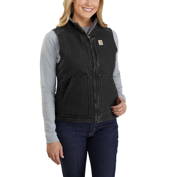 Carhartt 104224 (Women) Sherpa Lined Mock Neck Vest Dame med tryk eller logo – arbejdstøj og firmatøj