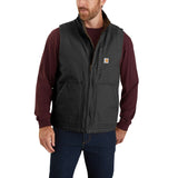 Carhartt 104277 Washed Duck Lined Mock Neck Vest med tryk eller logo – arbejdstøj og firmatøj