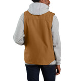 Carhartt 104277 Washed Duck Lined Mock Neck Vest detalje til broderi