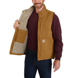 Carhartt 104277 Washed Duck Lined Mock Neck Vest produktbillede med tryk