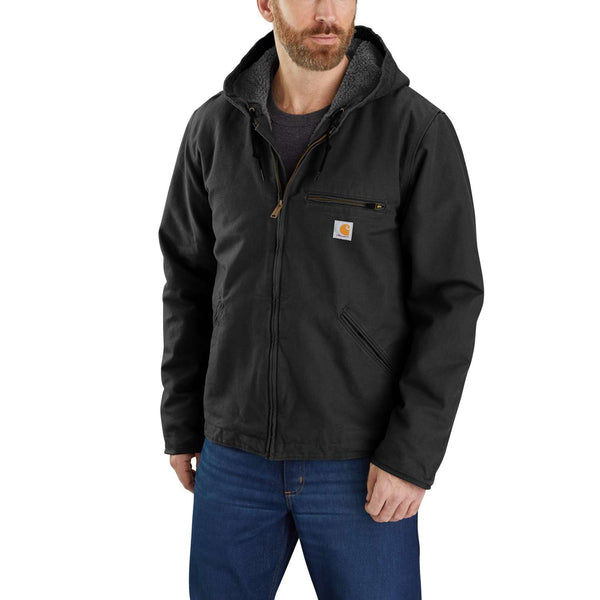 Carhartt 104392 Washed Duck Sherpa Lined Jakke med tryk eller logo – arbejdstøj og firmatøj