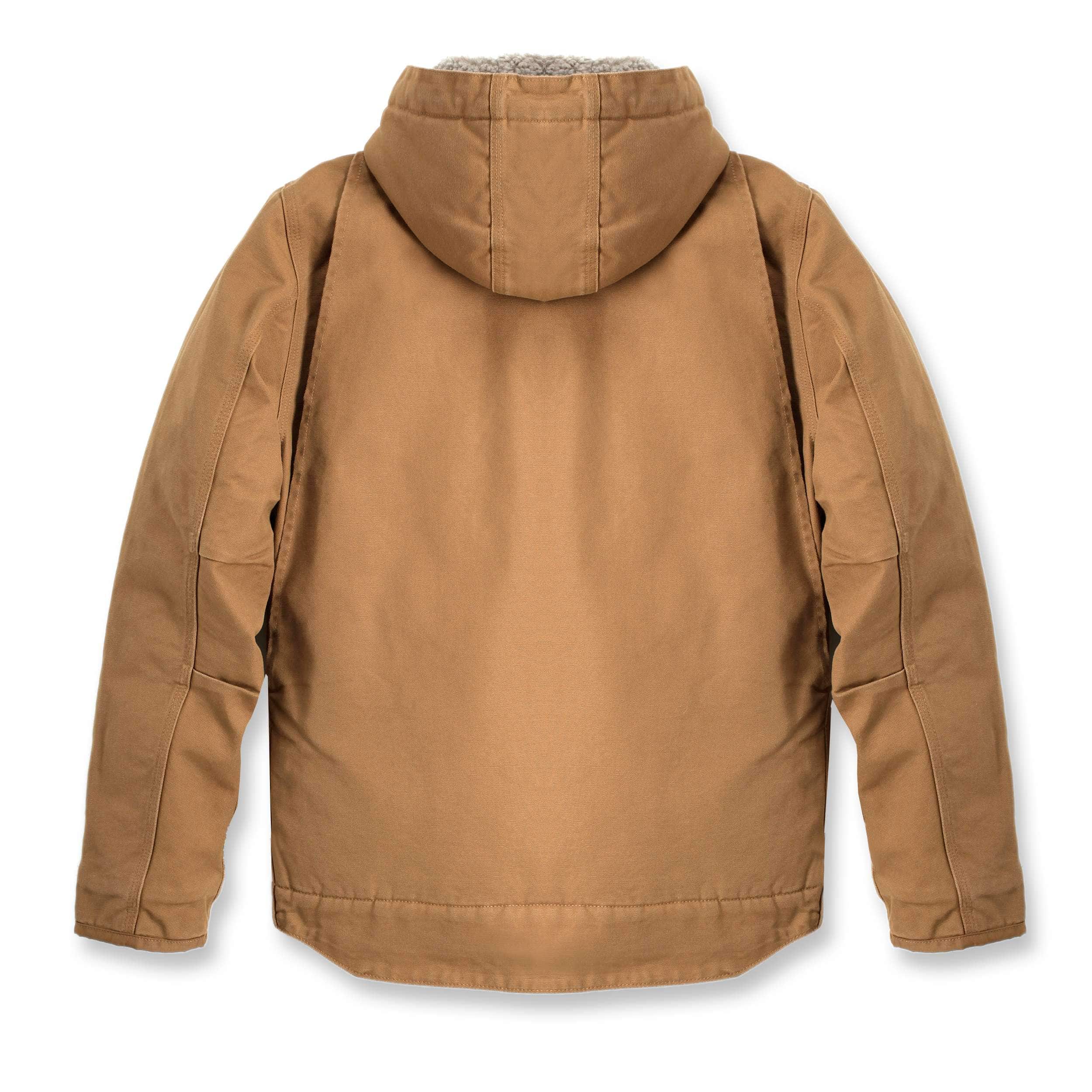 Carhartt 104392 Washed Duck Sherpa Lined Jakke materiale med logo
