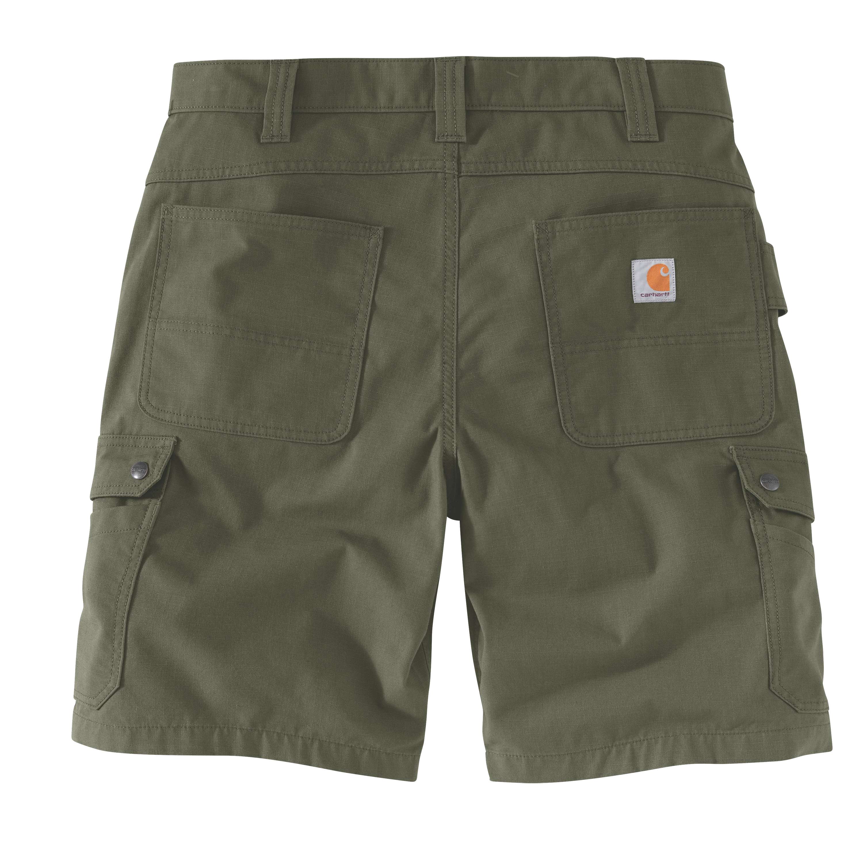 Carhartt 104727 Ripstop Cargo Work Shorts nærbillede med logo