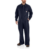 Carhartt 105019 Rugged Flex Canvas Kedeldragt nærbillede med logo