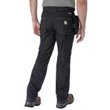Carhartt 105070 Relaxed Straight Steel Rugged Flex™ Ripstop Double-Front Cargo Buks produktbillede med logo
