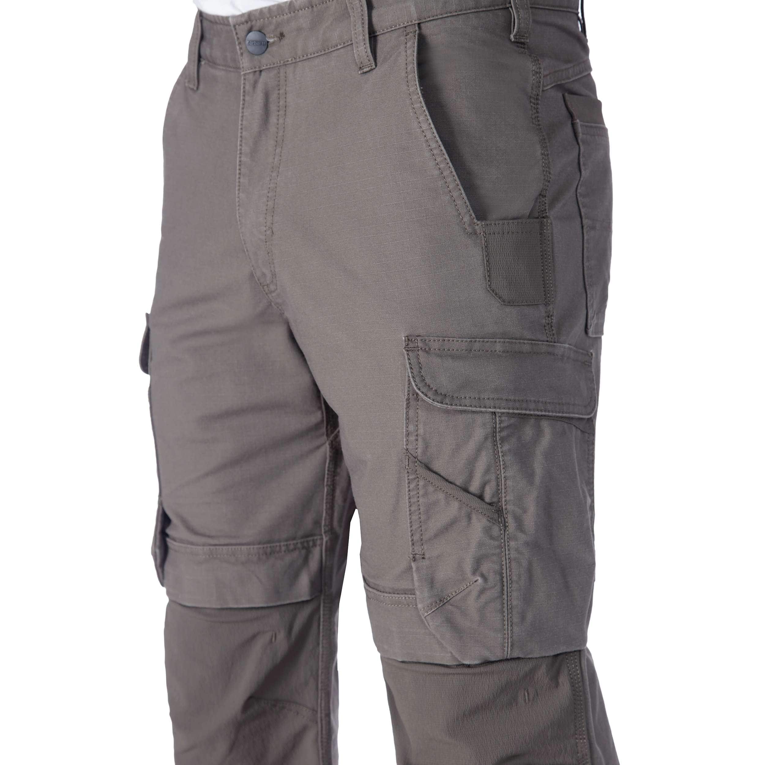 Carhartt 105072 Relaxed Straight Steel Rugged Flex™ Ripstop Double-Front Cargo Buks produktbillede med tryk