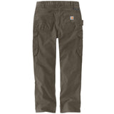 Carhartt 105072 Relaxed Straight Steel Rugged Flex™ Ripstop Double-Front Cargo Buks detalje til broderi