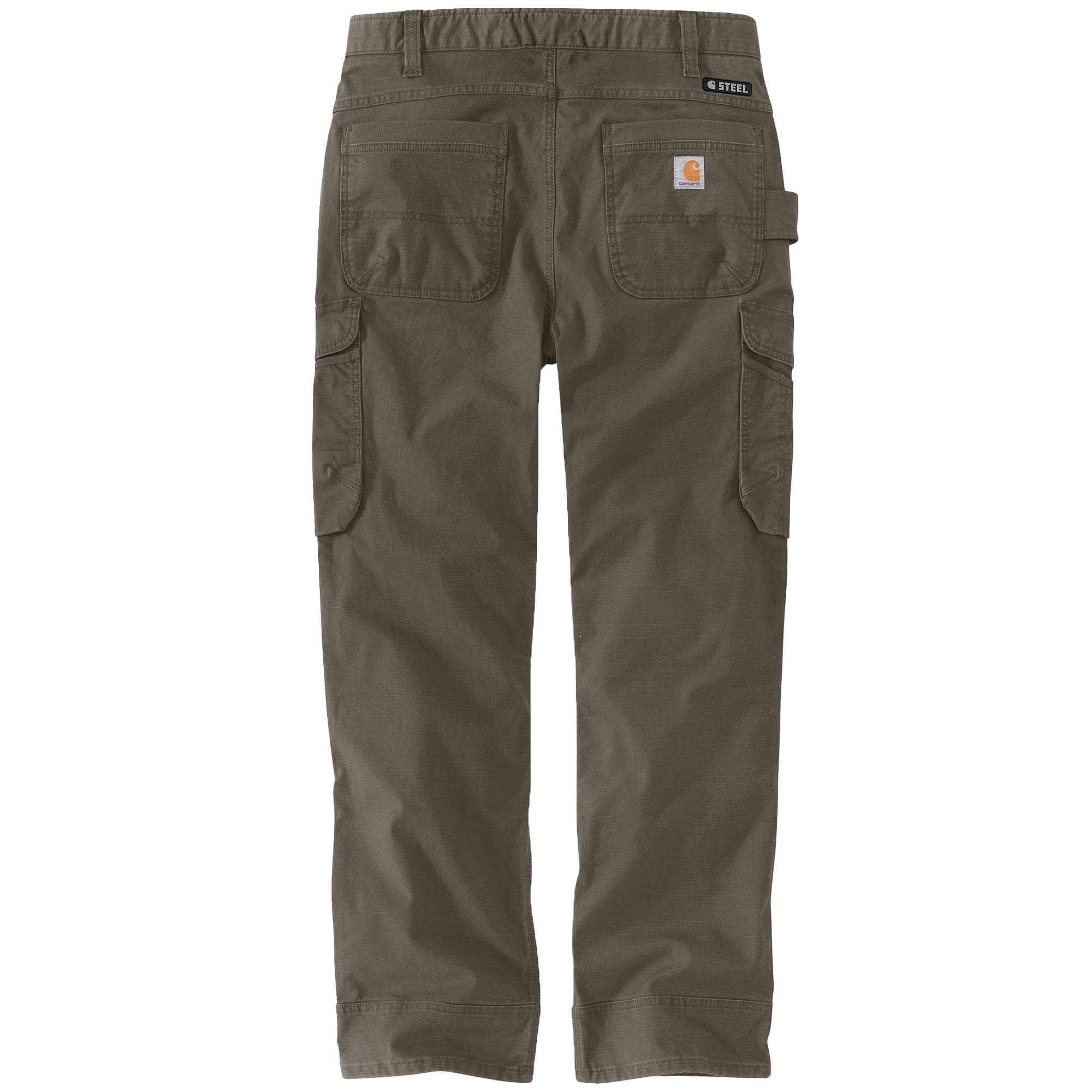 Carhartt 105072 Relaxed Straight Steel Rugged Flex™ Ripstop Double-Front Cargo Buks detalje til broderi