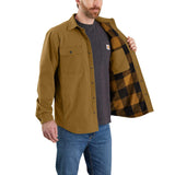 Carhartt 105419 Canvas Fleece-Lined Skjorte Jakke detalje til broderi