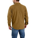 Carhartt 105419 Canvas Fleece-Lined Skjorte Jakke produktbillede med logo
