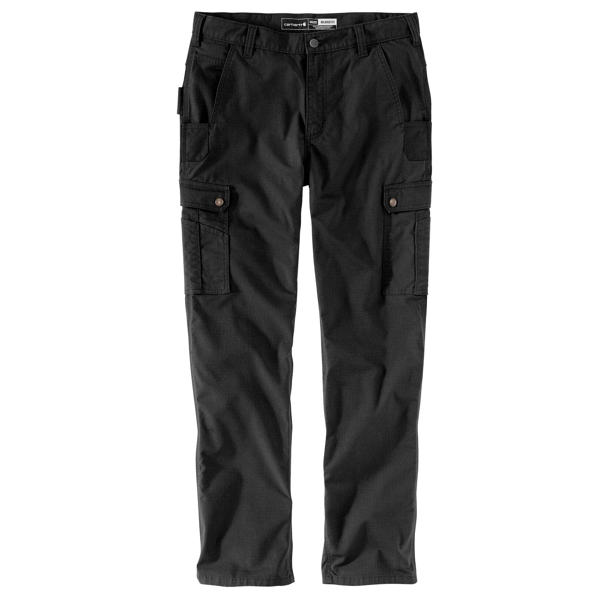 Carhartt 105461 Relaxed Ripstop Cargo Work Buks nærbillede med logo