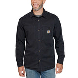 Carhartt 105532 Fleece Lined Snap Frontskjortejakke med tryk eller logo – arbejdstøj og firmatøj