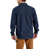 Carhartt 105605 Denim Fleece Lined Snap Front Shirt produktbillede med logo