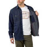 Carhartt 105605 Denim Fleece Lined Snap Front Shirt detalje til broderi