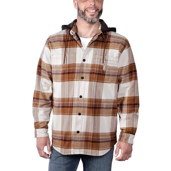 Carhartt 105938 Fleece Lined Plaidskjortejakke med tryk eller logo – arbejdstøj og firmatøj