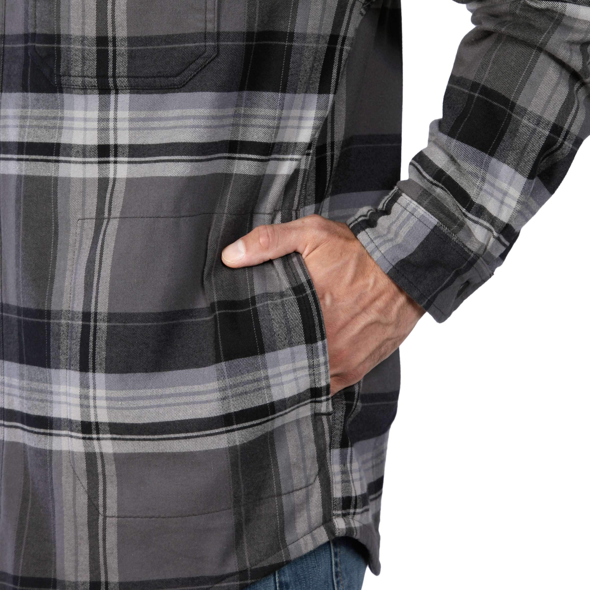 Carhartt 105938 Fleece Lined Plaidskjortejakke materiale med tryk