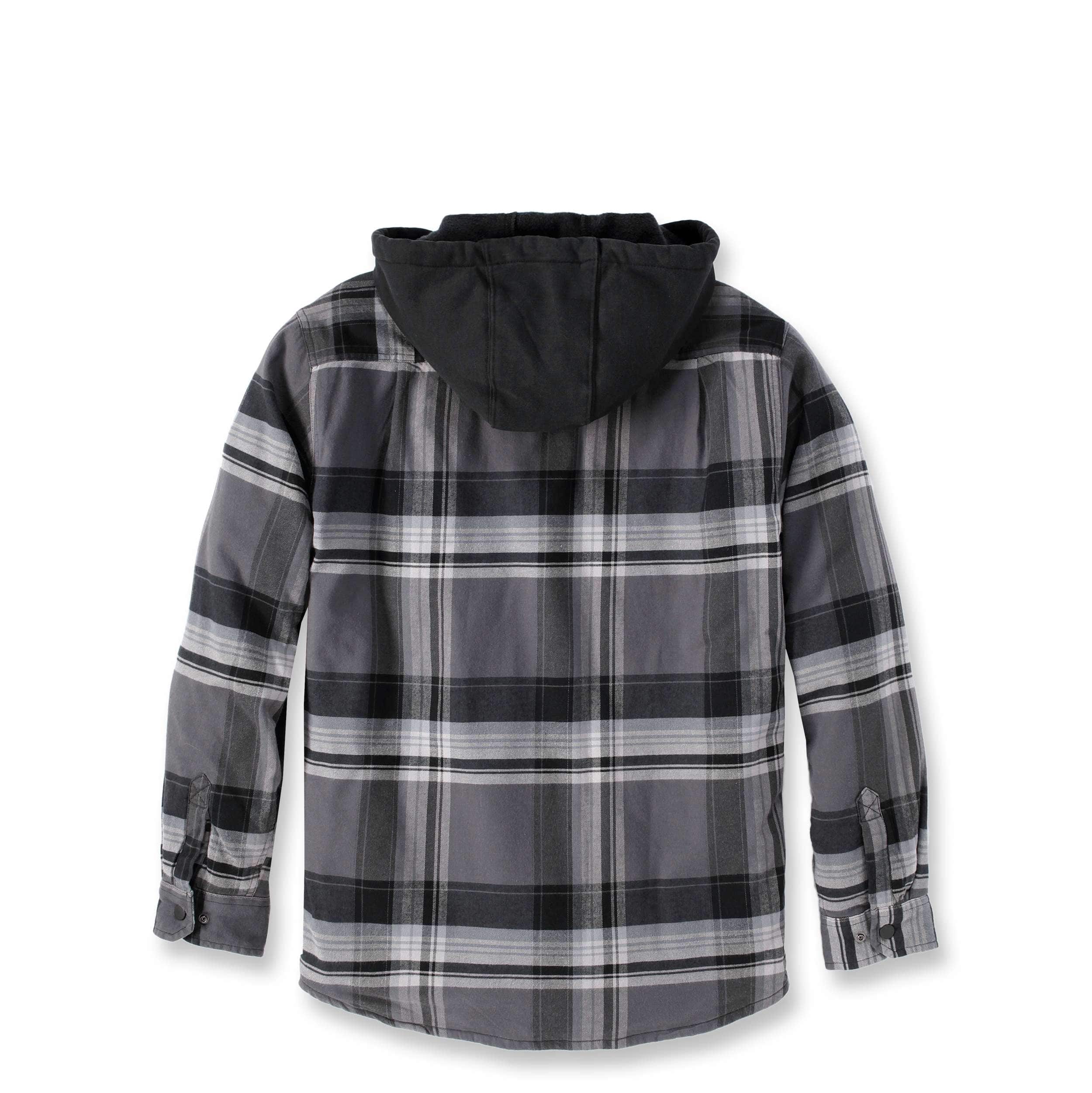 Carhartt 105938 Fleece Lined Plaidskjortejakke detalje med logo