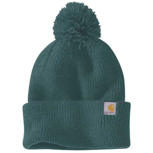 Carhartt 106003 Knit Pom-Pom Cuffed Beanie Dame med tryk eller logo – arbejdstøj og firmatøj