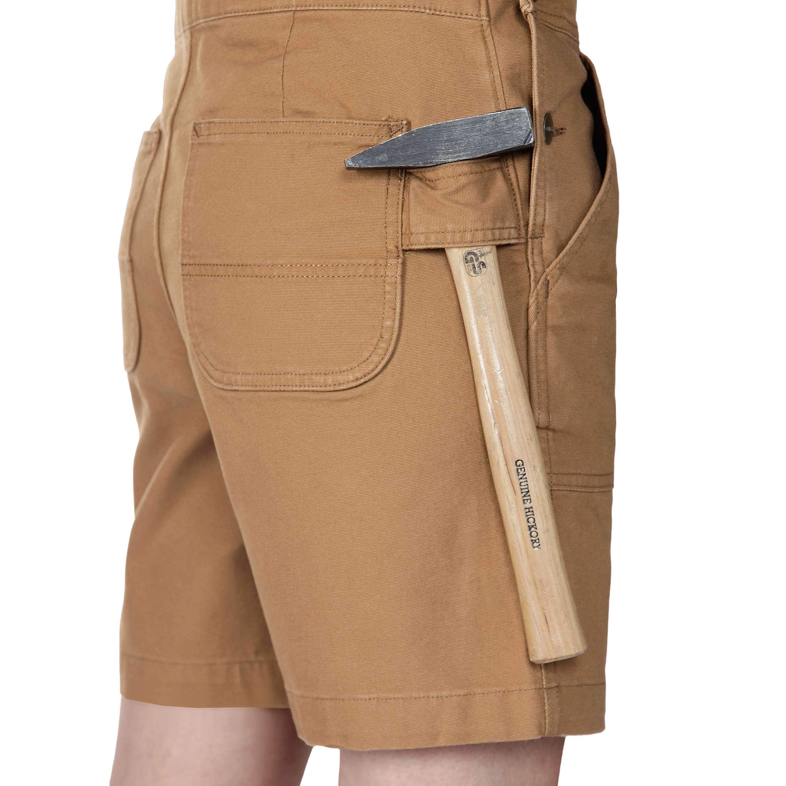 Carhartt 106197 (Women) Relaxed Fit Canvas Shortall Dame nærbillede med logo