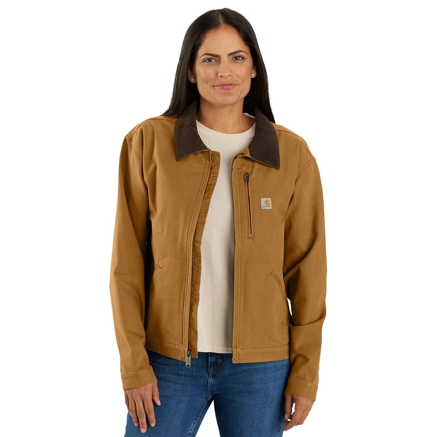 Carhartt 106208 (Women) Relaxed Fit Canvas Detroit Jakke Dame med tryk eller logo – arbejdstøj og firmatøj