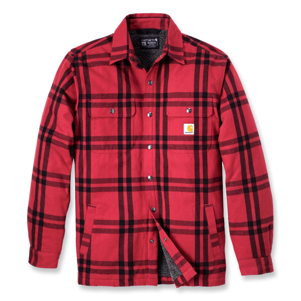 Carhartt 106354 Flannel Sherpa-Lined Skjorte Jakke med tryk eller logo – arbejdstøj og firmatøj