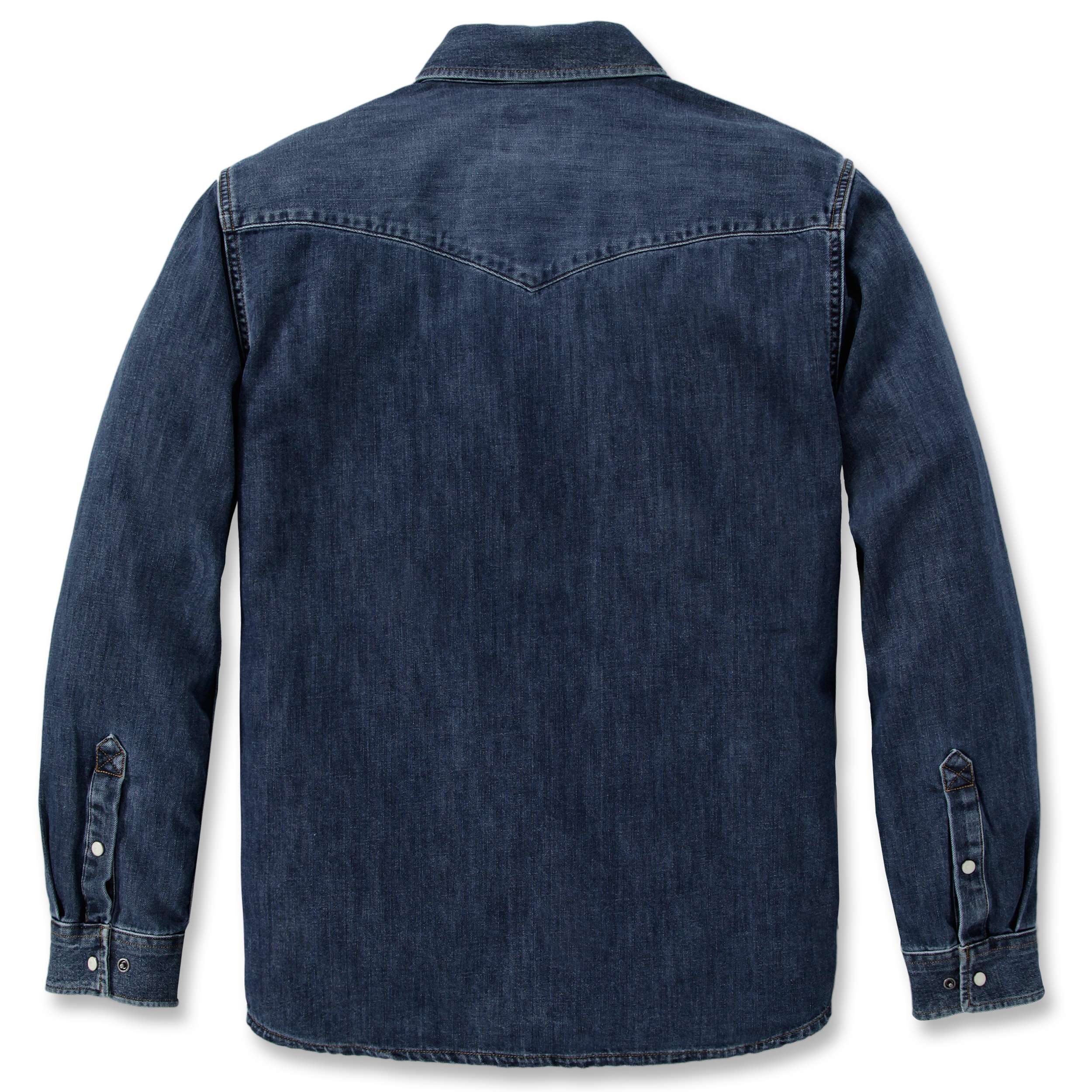 Carhartt 106429 Denim L/S Snap Front Skjorte detalje til broderi