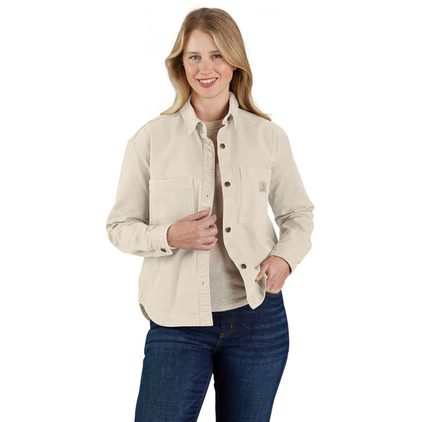 Carhartt 106621 (Women) Heavyweight Duck Overshirt Dame med tryk eller logo – arbejdstøj og firmatøj