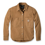 Carhartt 106621 (Women) Heavyweight Duck Overshirt Dame nærbillede med logo