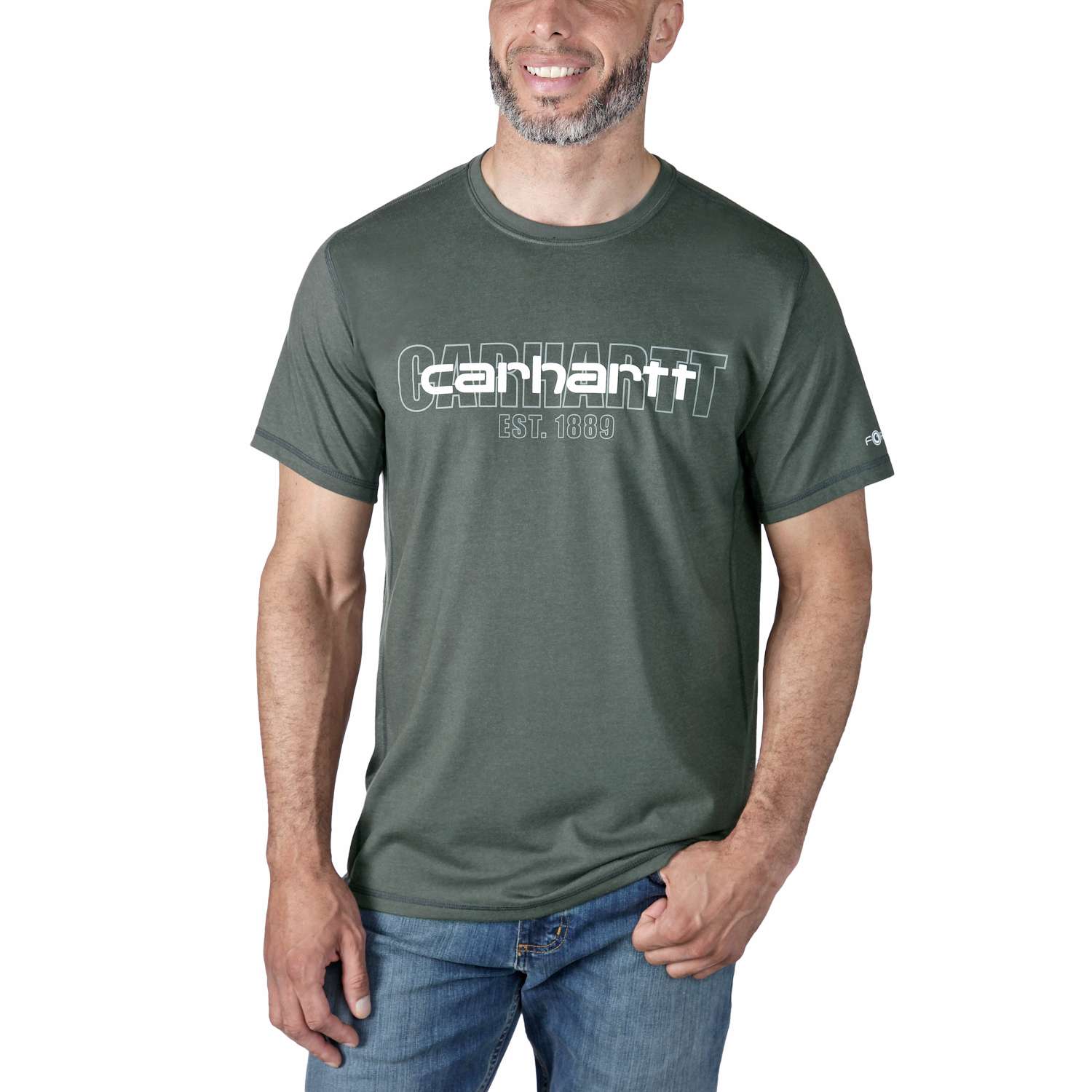Carhartt 106653 Force S/S Logo Graphic Tshirt med tryk eller logo – arbejdstøj og firmatøj